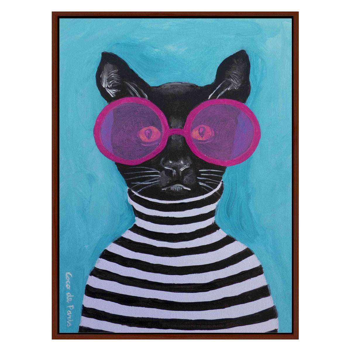 Alderwood Axis Cat Canvas Wall Art — gallery image 28