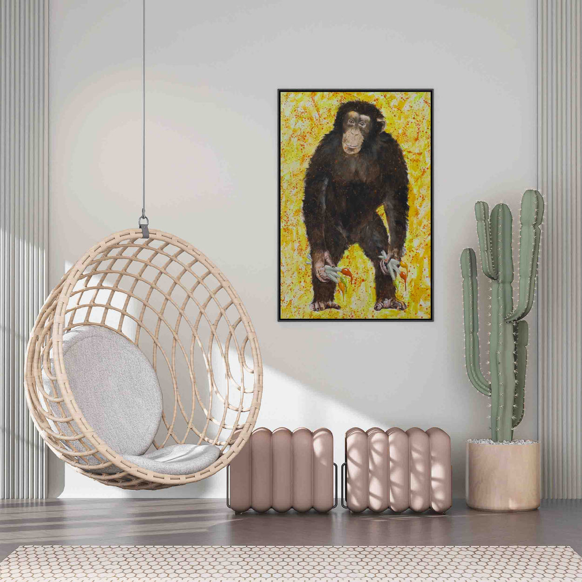 Cranford Axis Monkey Canvas Wall Art — gallery image 7