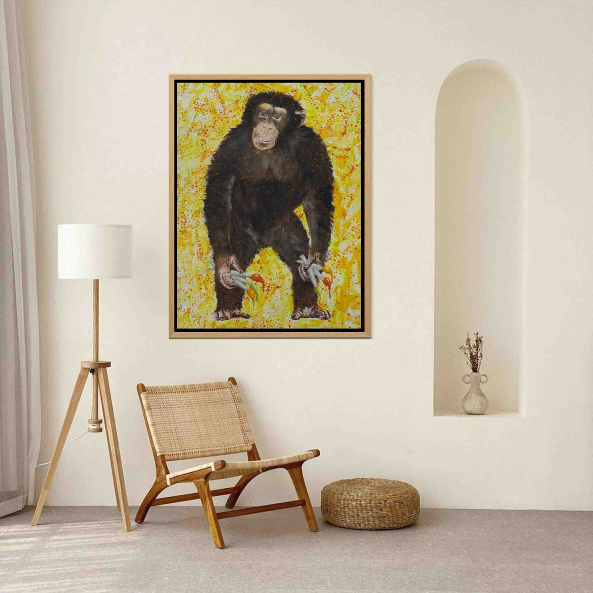 Cranford Axis Monkey Canvas Wall Art — gallery image 8
