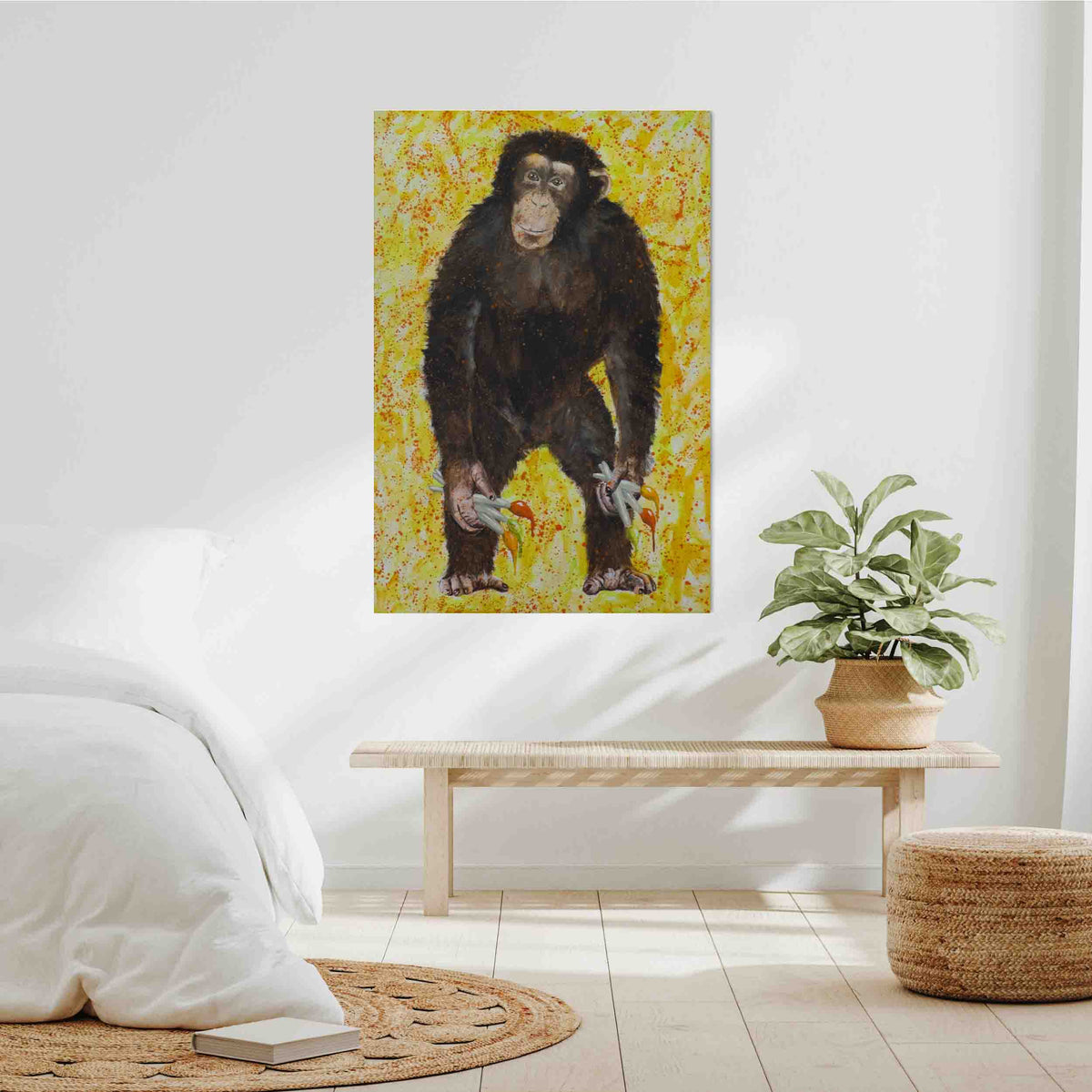 Cranford Axis Monkey Canvas Wall Art — gallery image 9