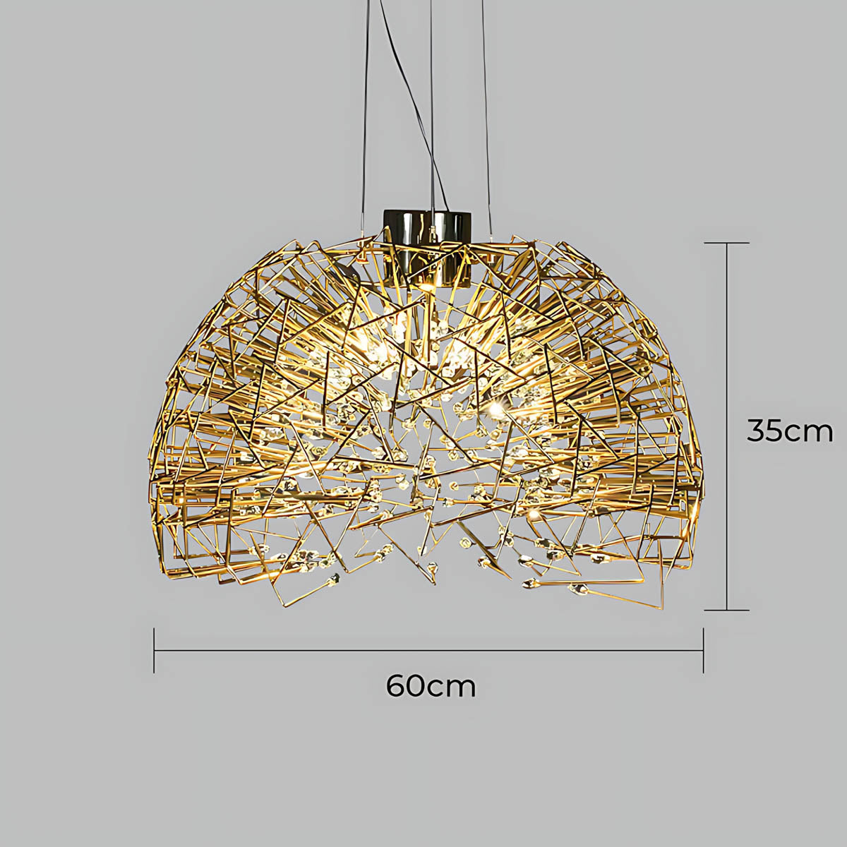 Hawick Frame Crystal Dome Chandelier — gallery image 12