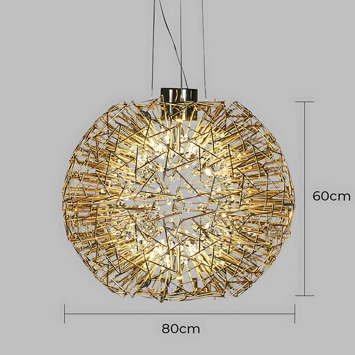 Hawick Frame Crystal Dome Chandelier — gallery image 16