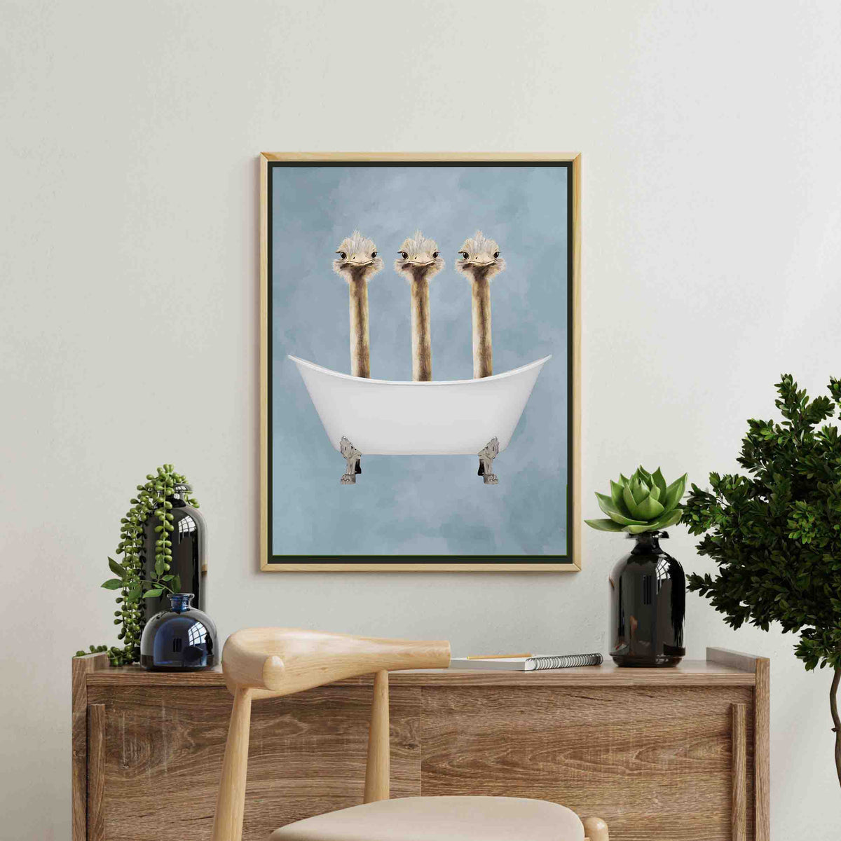 Briarley Axis Ostrich Canvas Wall Art — gallery image 6