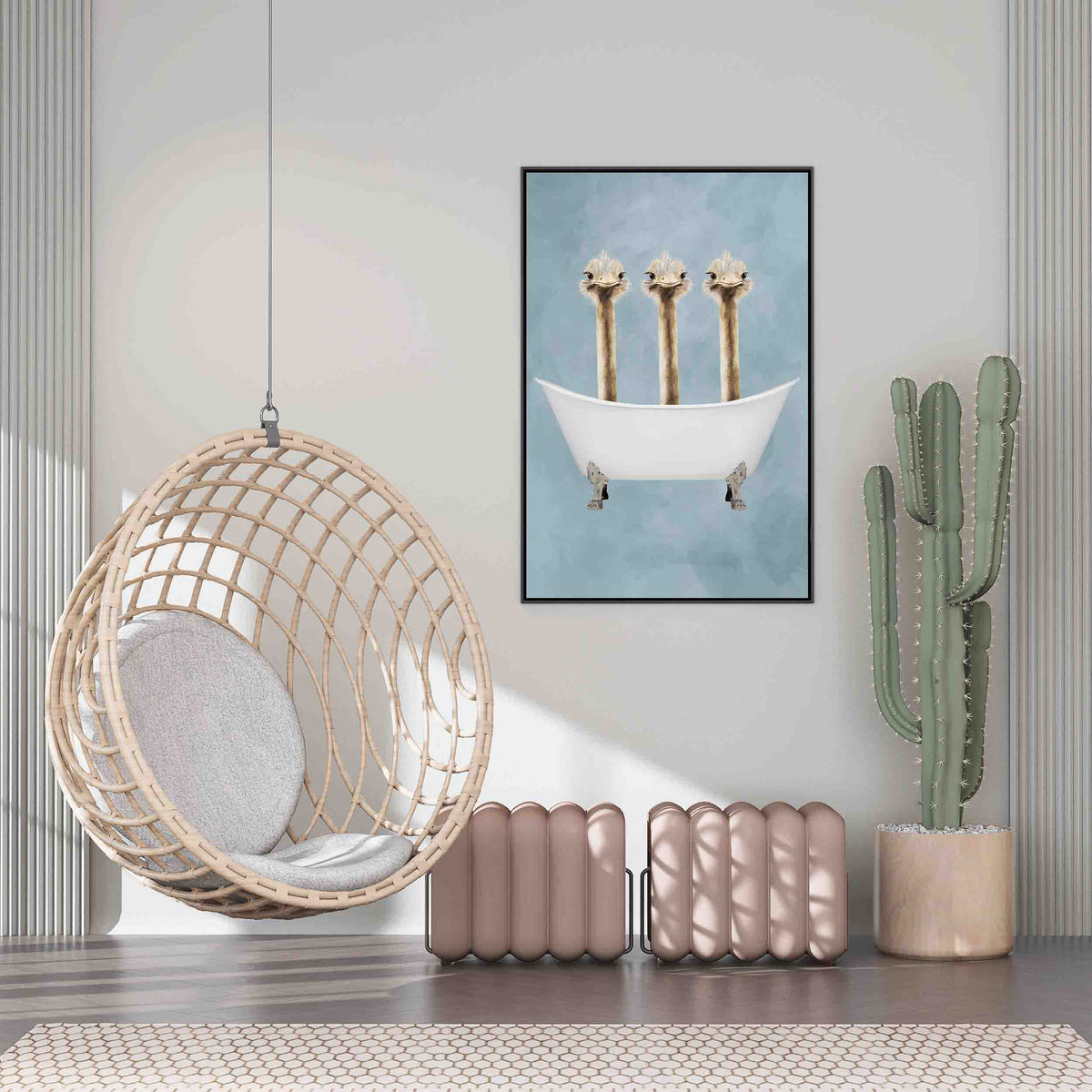 Briarley Axis Ostrich Canvas Wall Art — gallery image 3