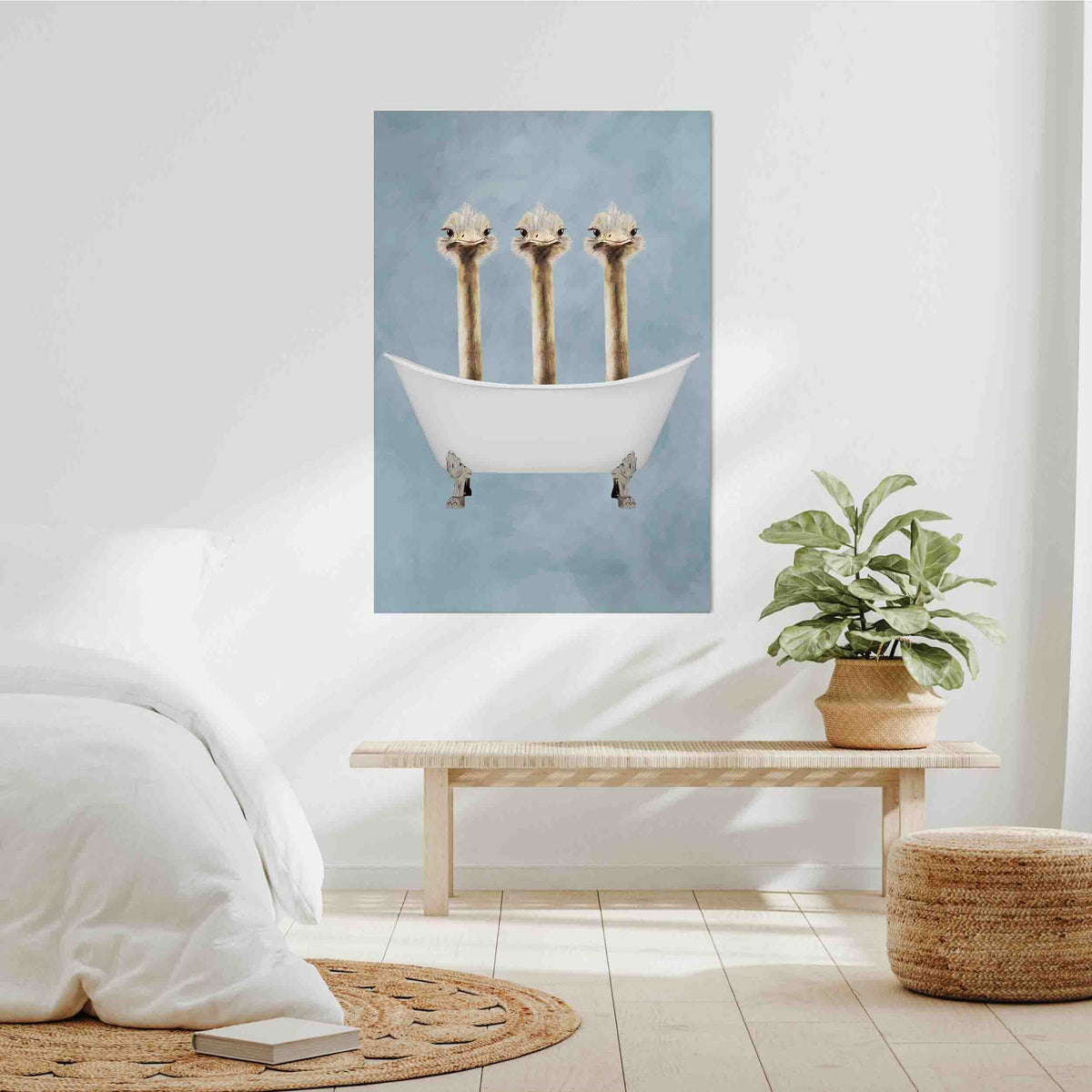 Briarley Axis Ostrich Canvas Wall Art — gallery image 9
