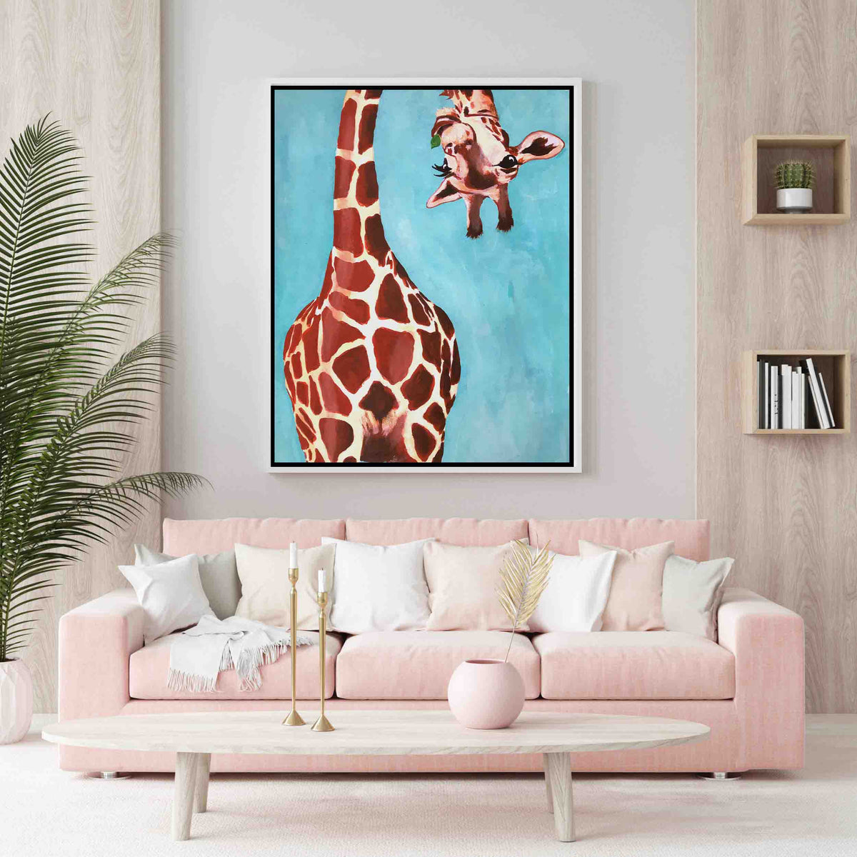 Langford Axis Giraffe Canvas Wall Art — gallery image 7