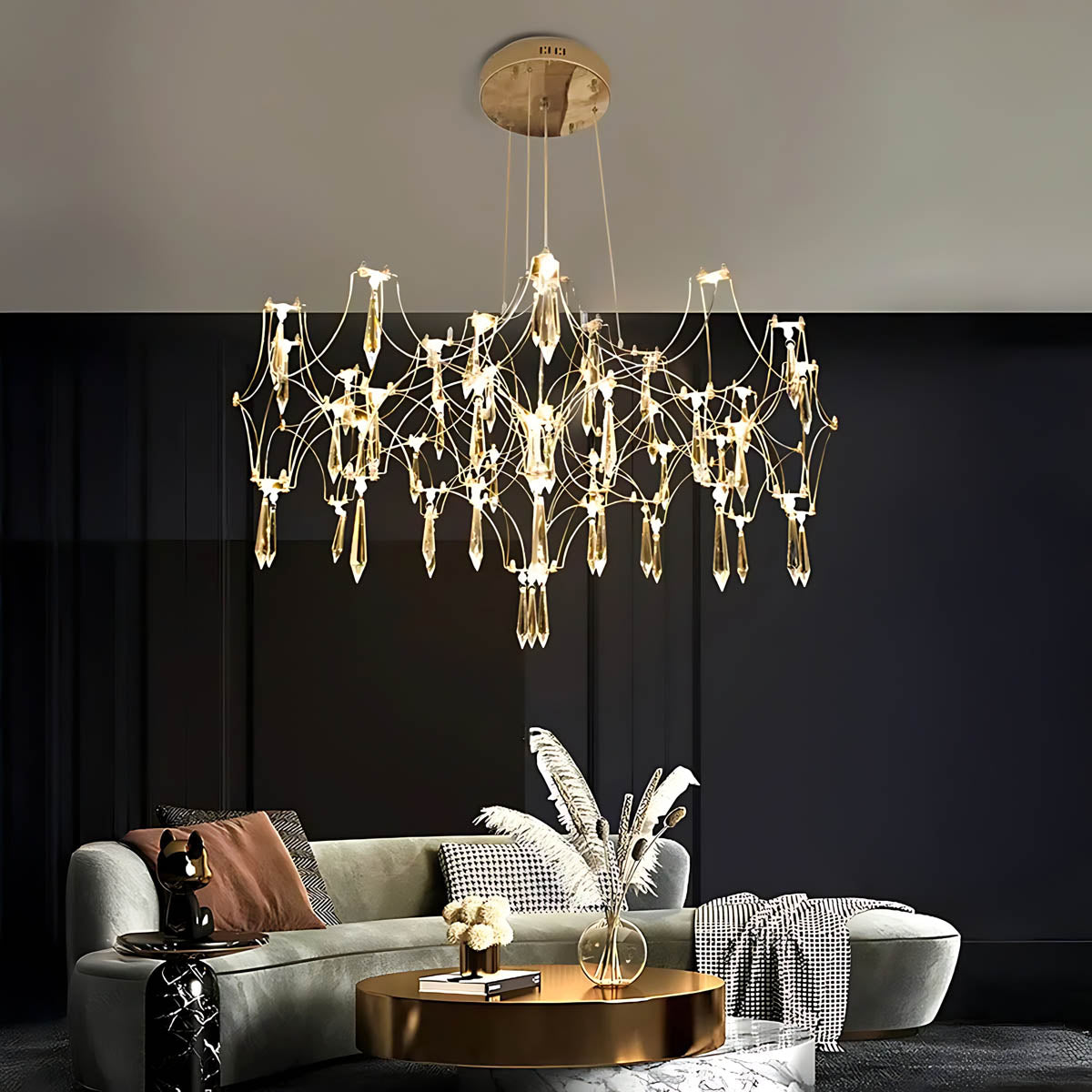 Waverley Frame Crystal Chandelier — gallery image 6