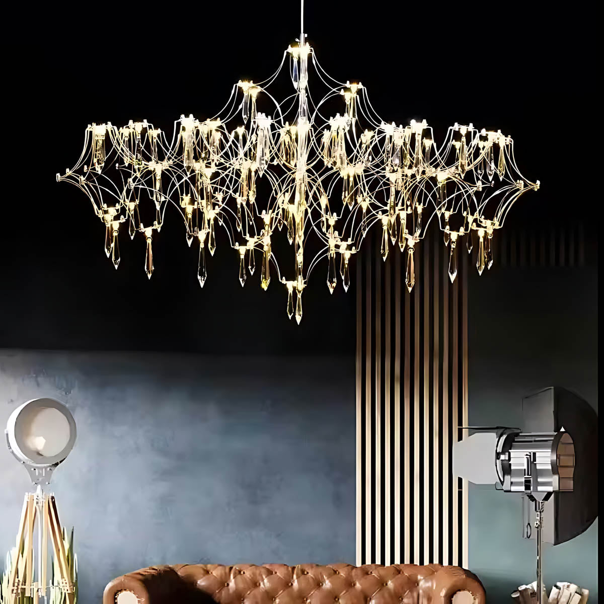 Waverley Frame Crystal Chandelier — gallery image 8