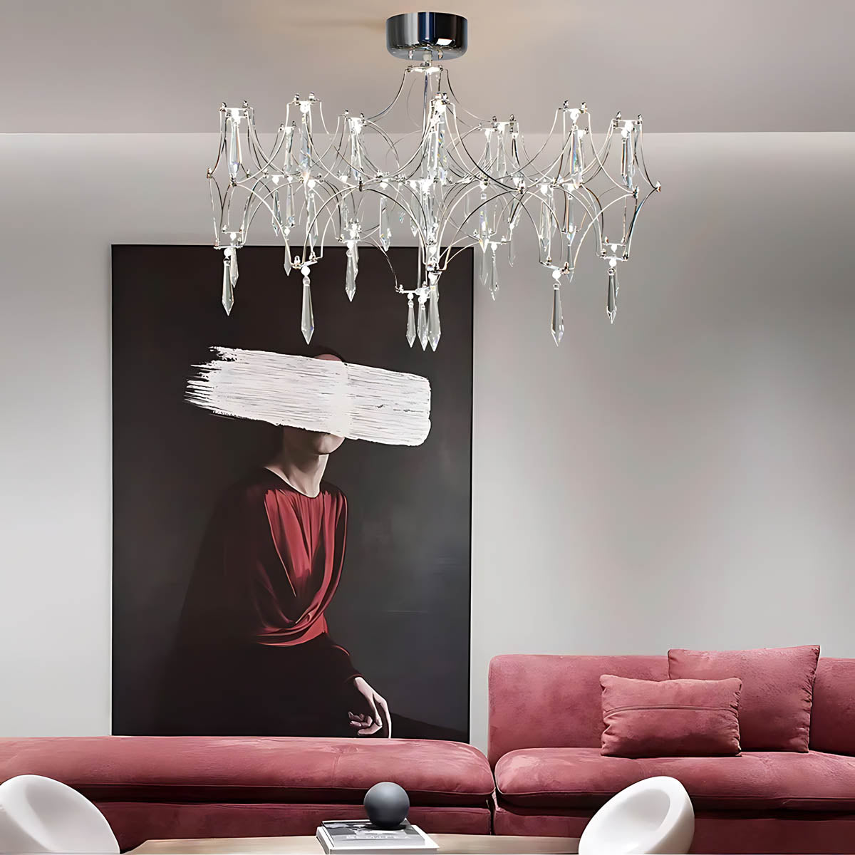 Waverley Frame Crystal Chandelier — gallery image 10