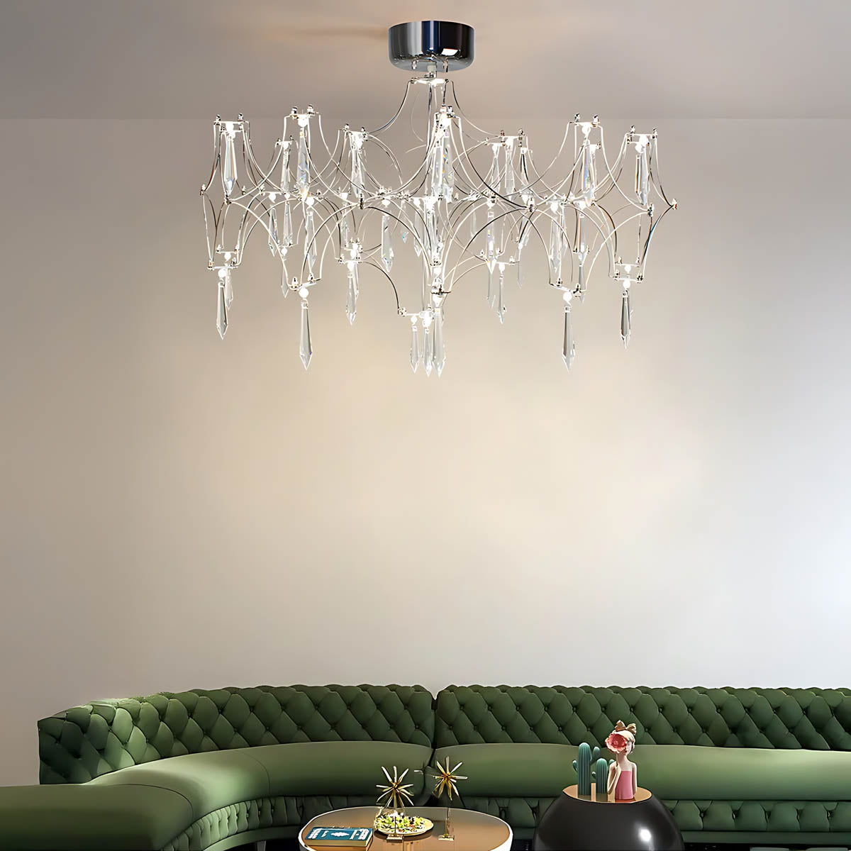 Waverley Frame Crystal Chandelier — gallery image 5