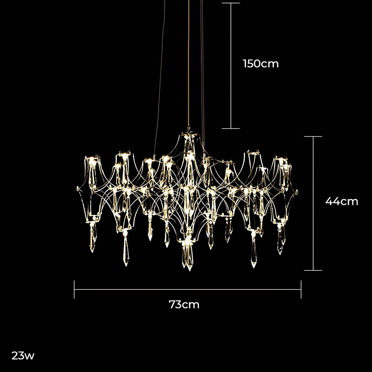 Waverley Frame Crystal Chandelier — gallery image 18
