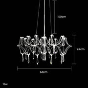 Waverley Frame Crystal Chandelier — gallery image 23