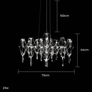 Waverley Frame Crystal Chandelier — gallery image 24