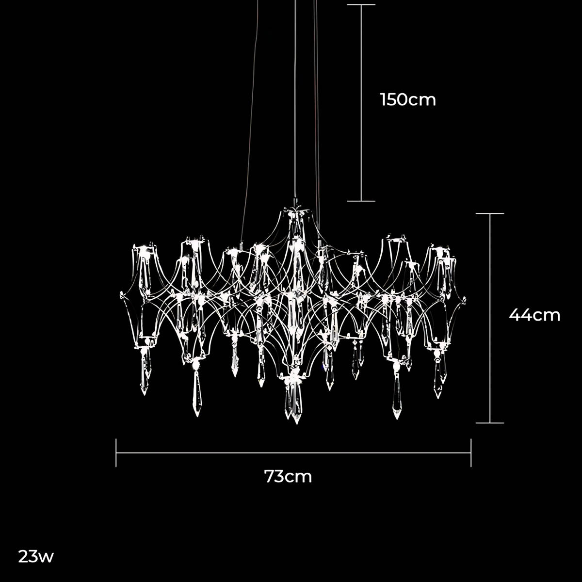 Waverley Frame Crystal Chandelier — gallery image 24
