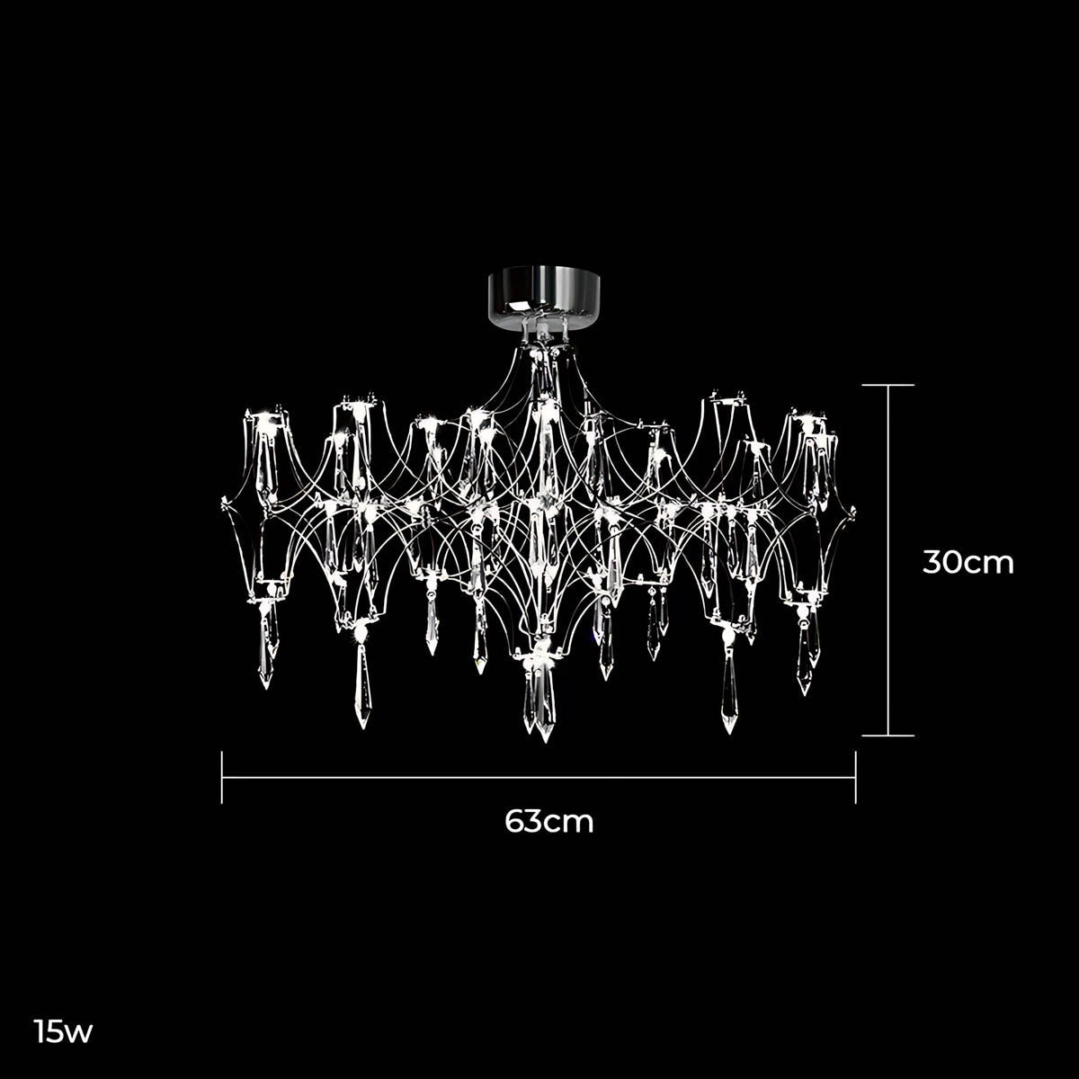 Waverley Frame Crystal Chandelier — gallery image 26