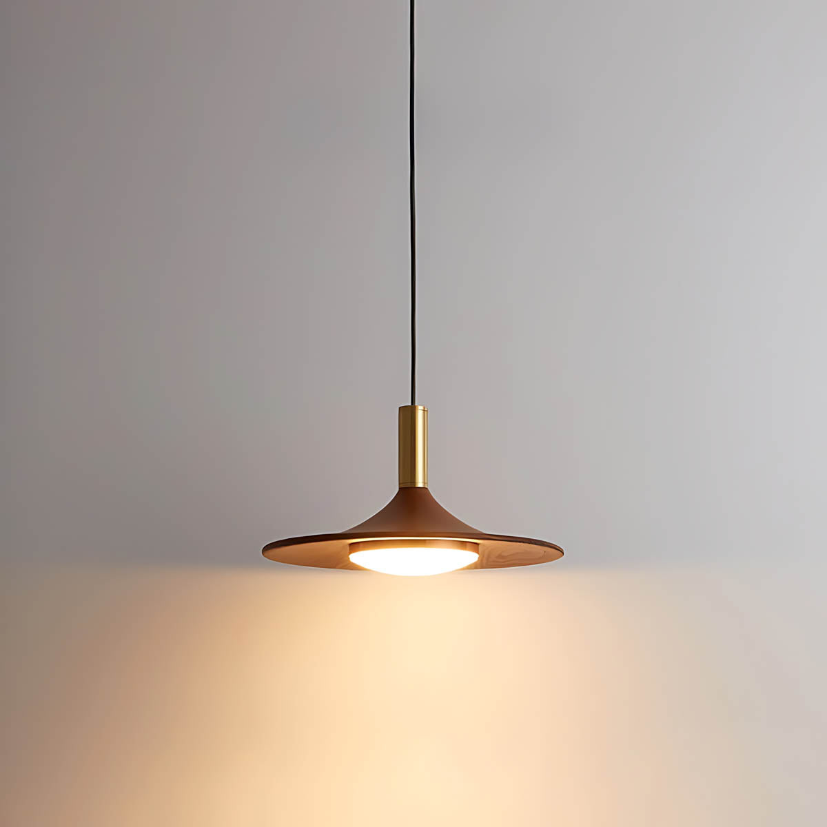 Elmwood Frame Iron Pendant Light — gallery image 12