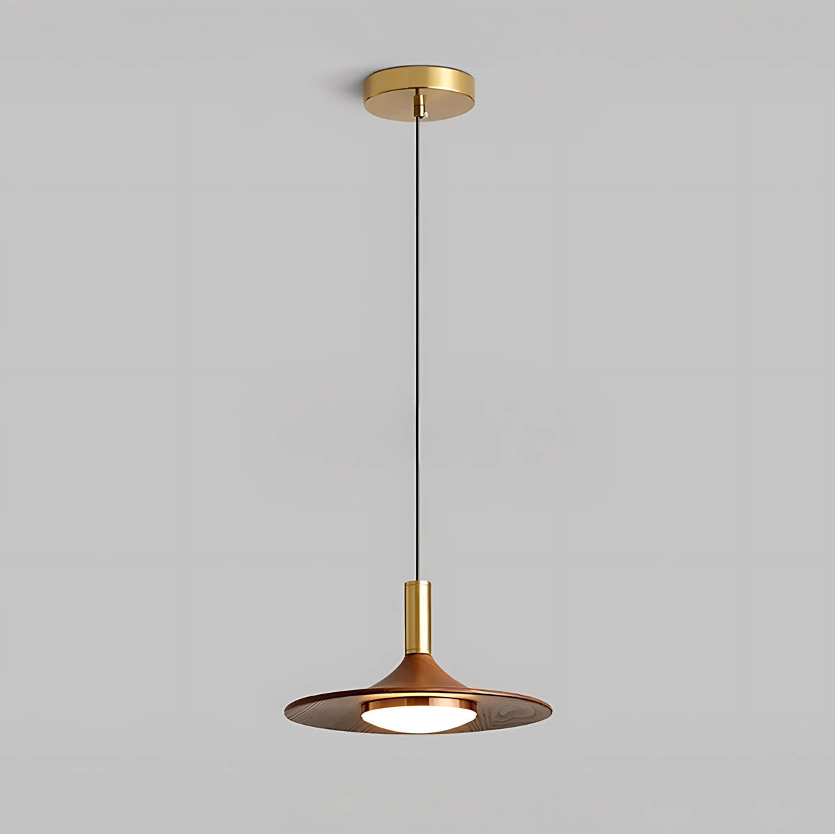 Elmwood Frame Iron Pendant Light — gallery image 13