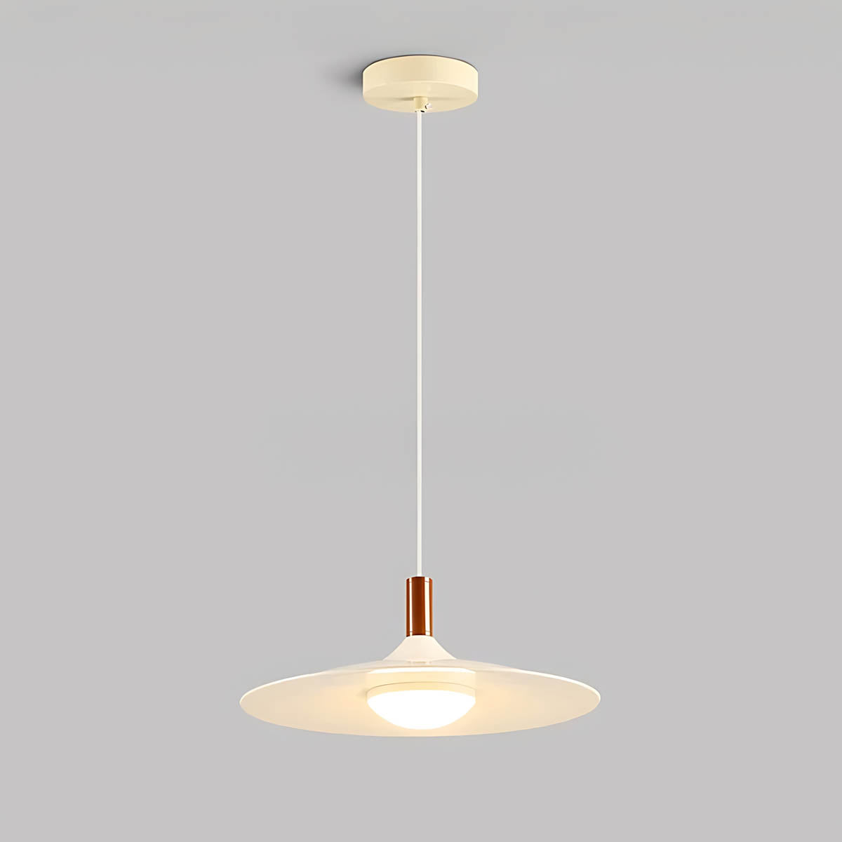 Elmwood Frame Iron Pendant Light — gallery image 14