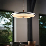 Beechwood Frame Aluminum Pendant Light — gallery image 2