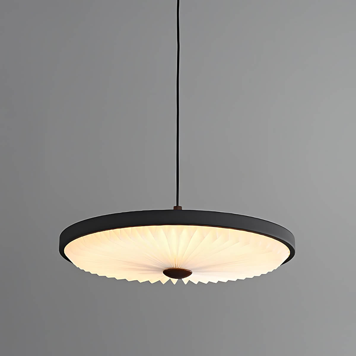Beechwood Frame Aluminum Pendant Light — gallery image 14