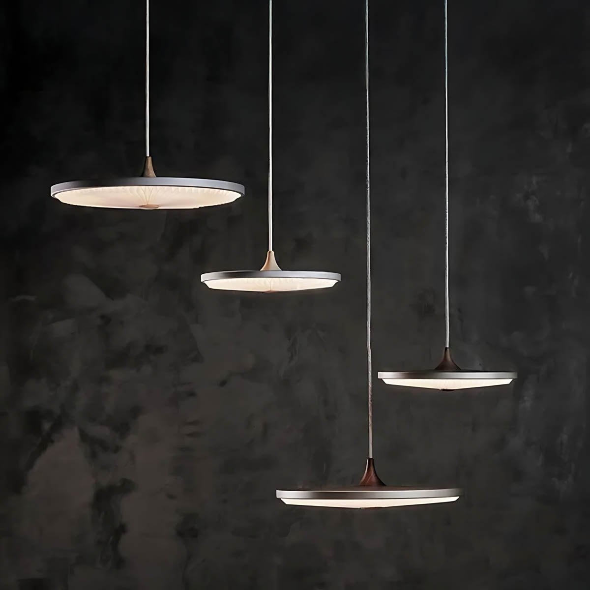Beechwood Frame Aluminum Pendant Light — gallery image 7
