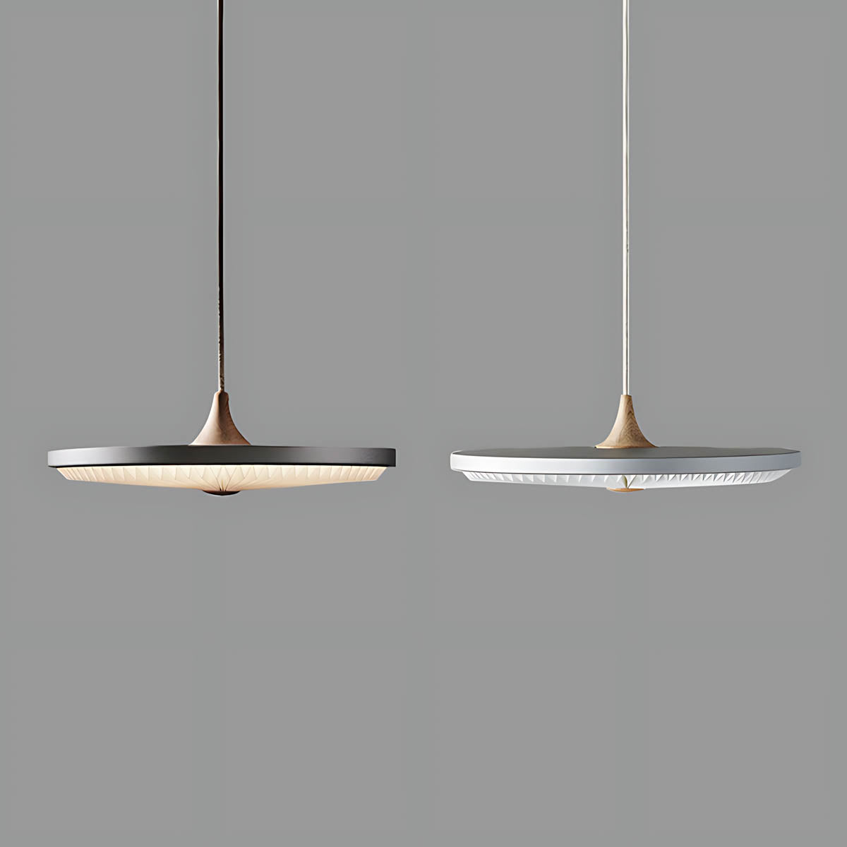 Beechwood Frame Aluminum Pendant Light — gallery image 12