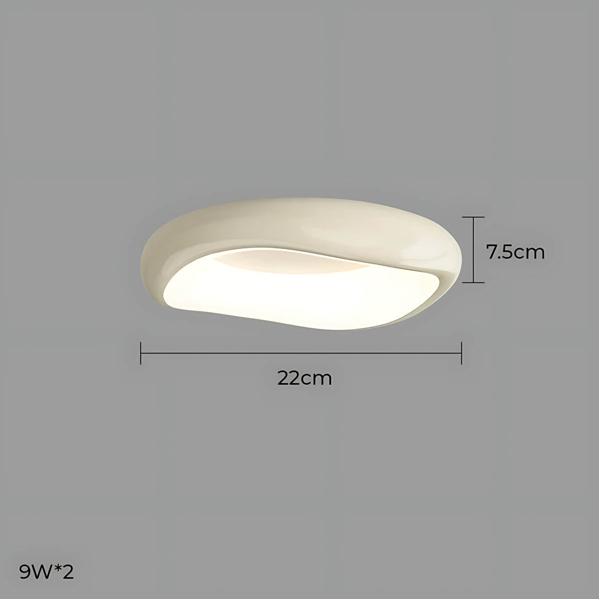 Bayberry Frame Acrylic Pebble Ceiling Light — gallery image 30