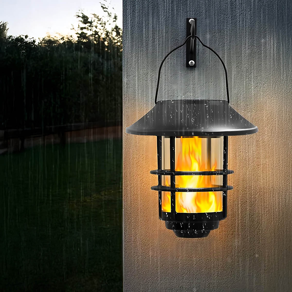 Kingsley Frame Glass Lantern Outdoor Wall Light — gallery image 8