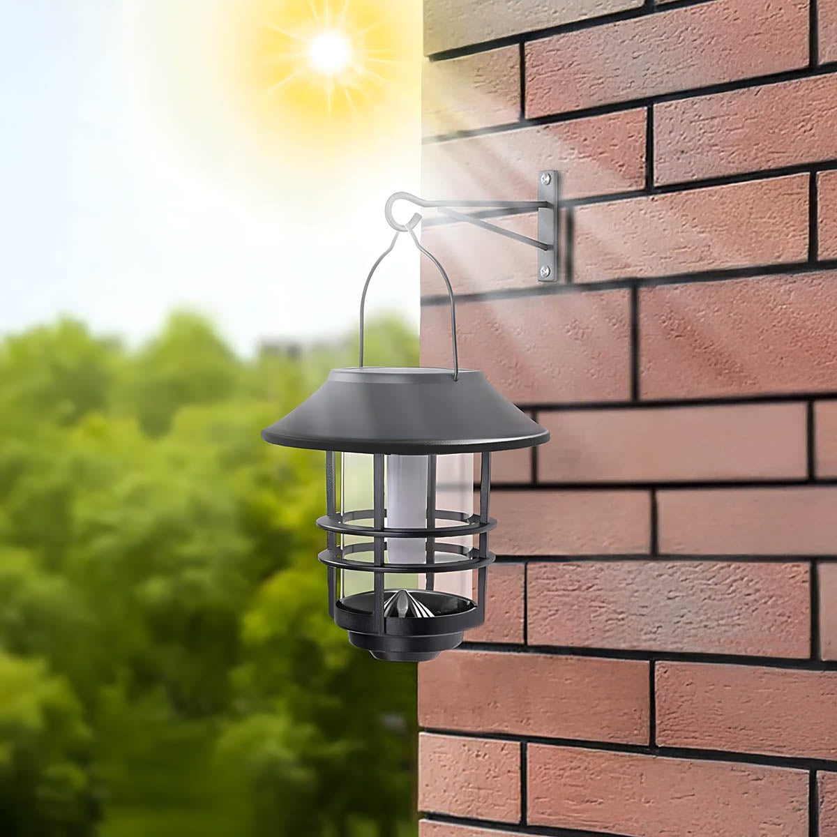 Kingsley Frame Glass Lantern Outdoor Wall Light — gallery image 10