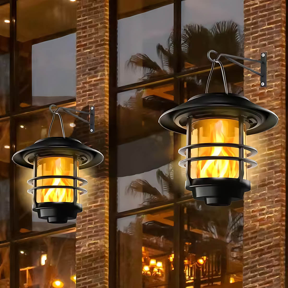Kingsley Frame Glass Lantern Outdoor Wall Light — gallery image 9