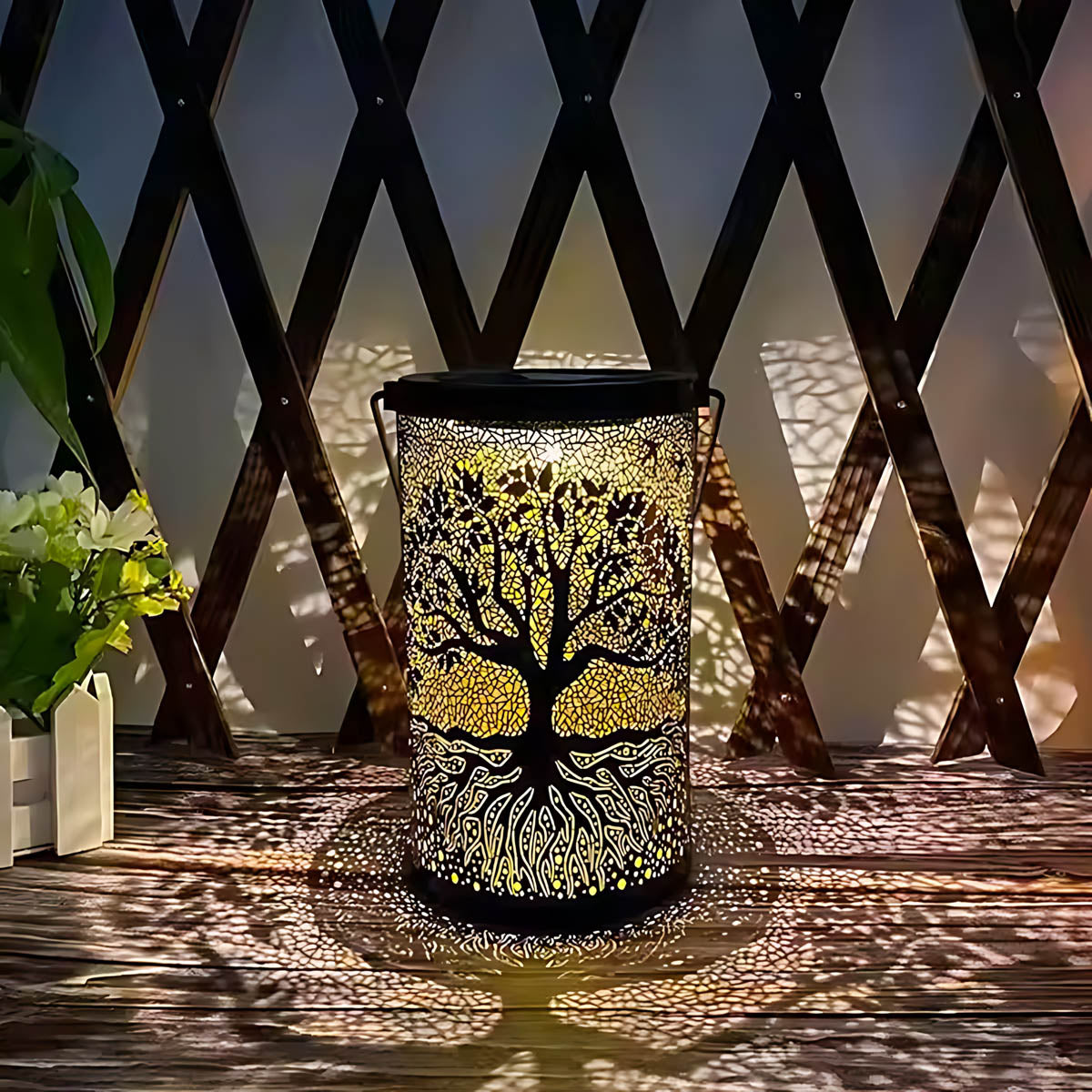 Fielding Frame Iron Lantern Table Lamp — gallery image 12