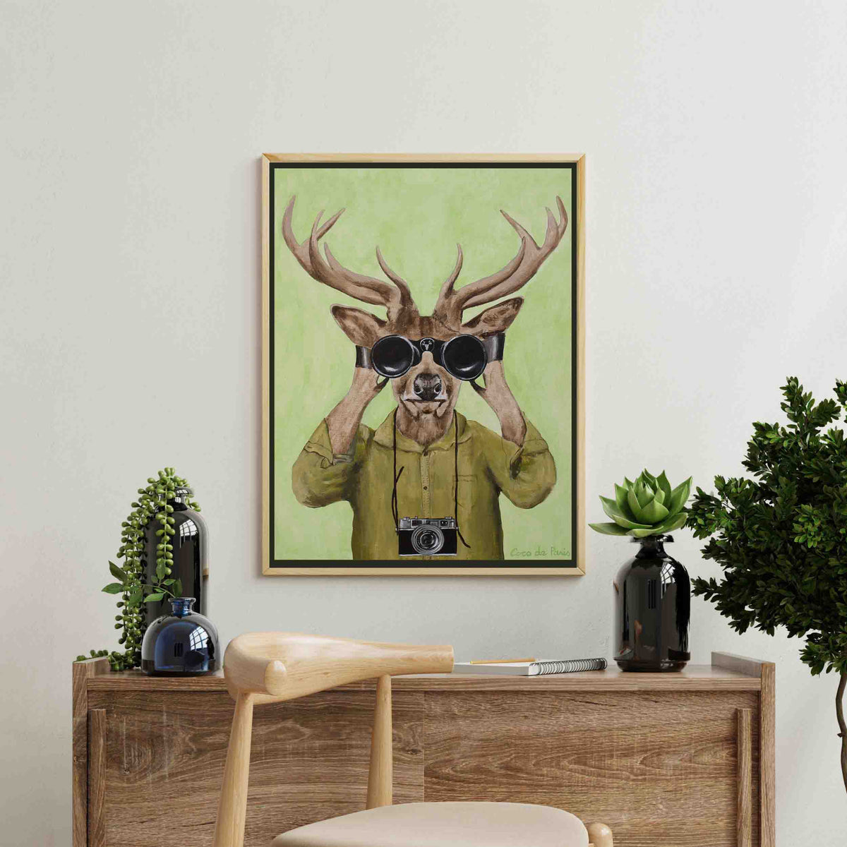 Wildwood Frame Deer Canvas Wall Art — gallery image 6