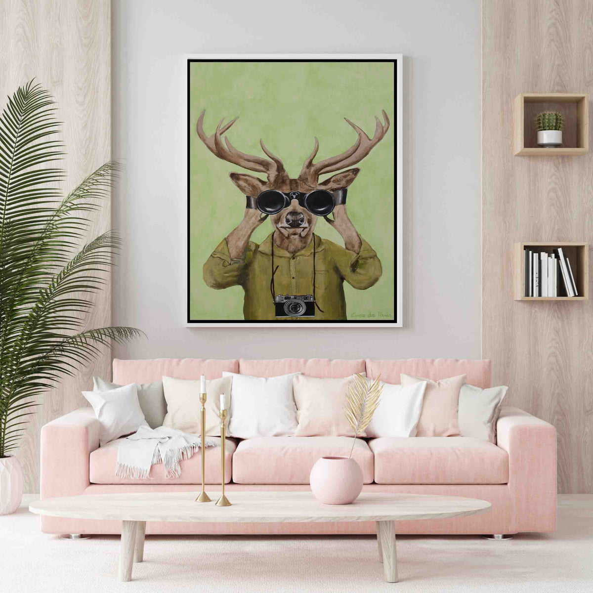 Wildwood Frame Deer Canvas Wall Art — gallery image 8