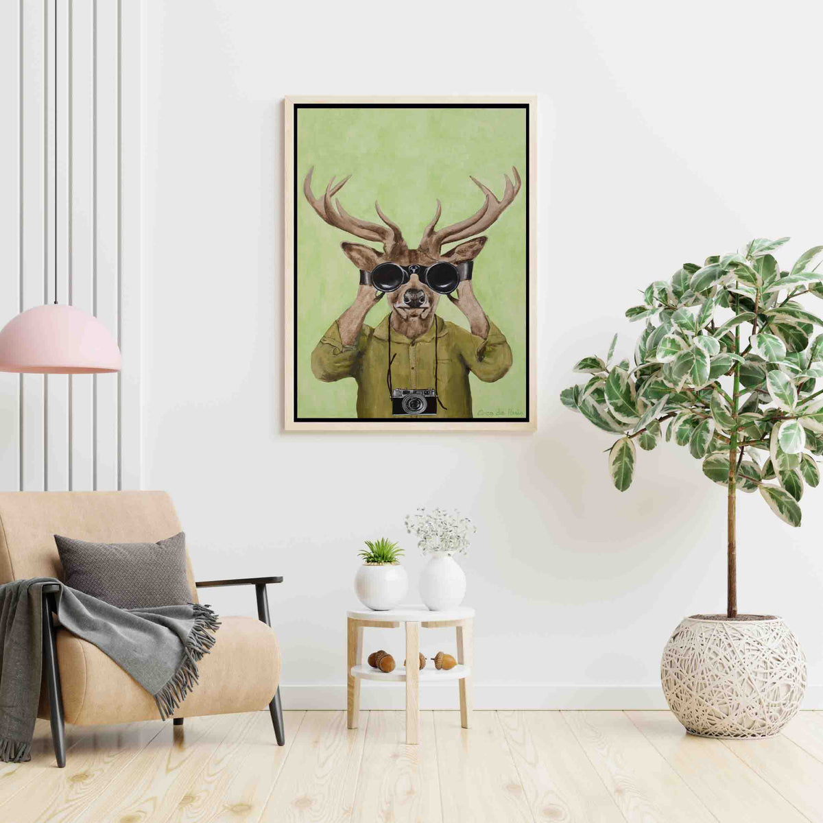 Northwick Frame Deer Canvas Wall Art — gallery image 6