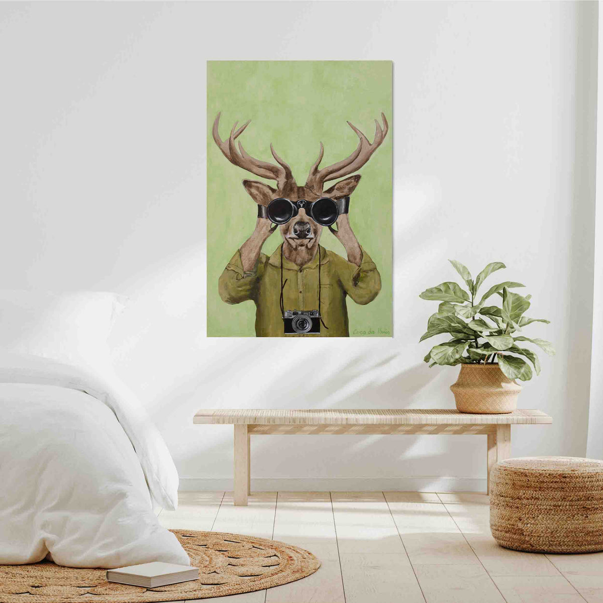 Northwick Frame Deer Canvas Wall Art — gallery image 9