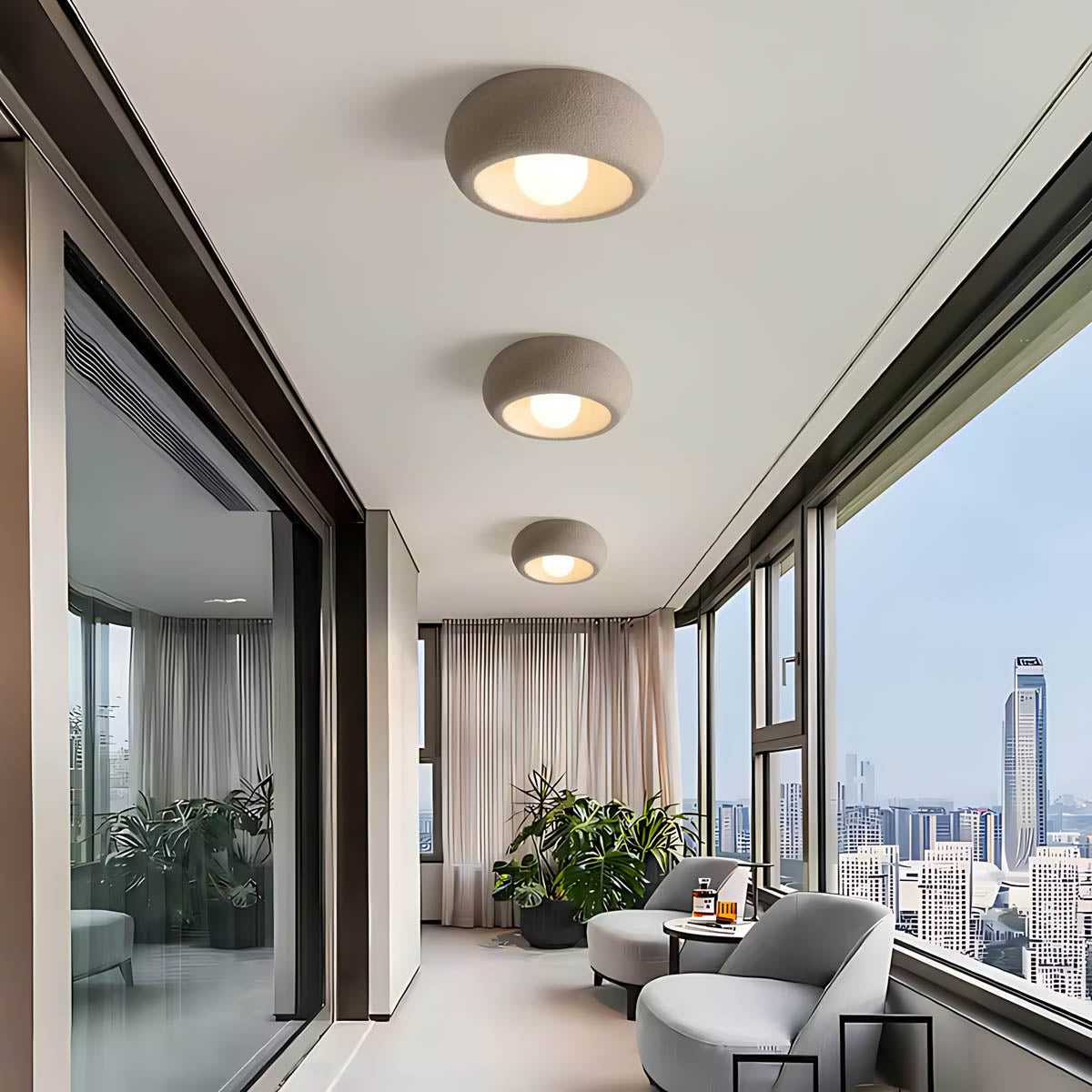 Langford Frame Resin Ceiling Light — gallery image 6