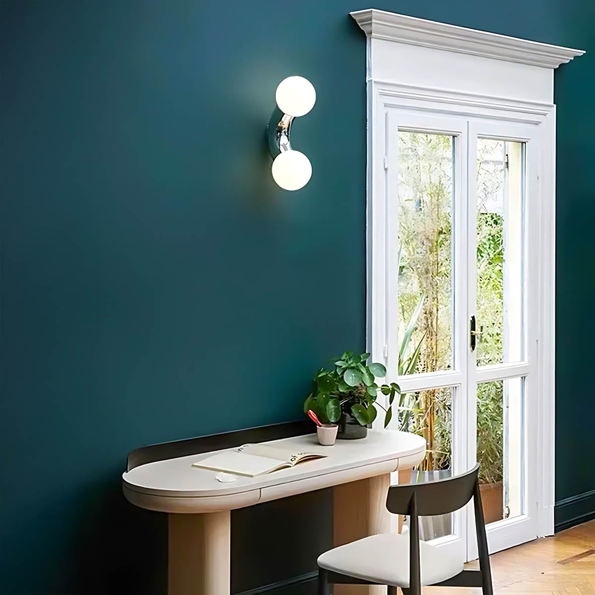 Oakmere Frame Glass Wall Sconce — gallery image 4