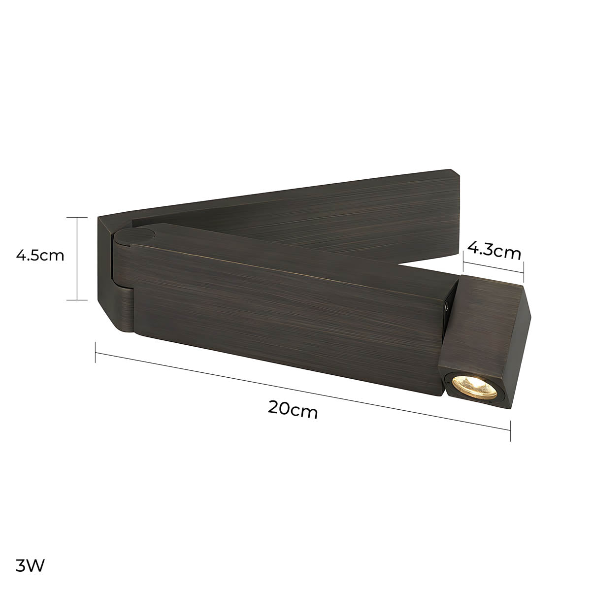 Rosewood Frame Aluminum Wall Sconce — gallery image 10