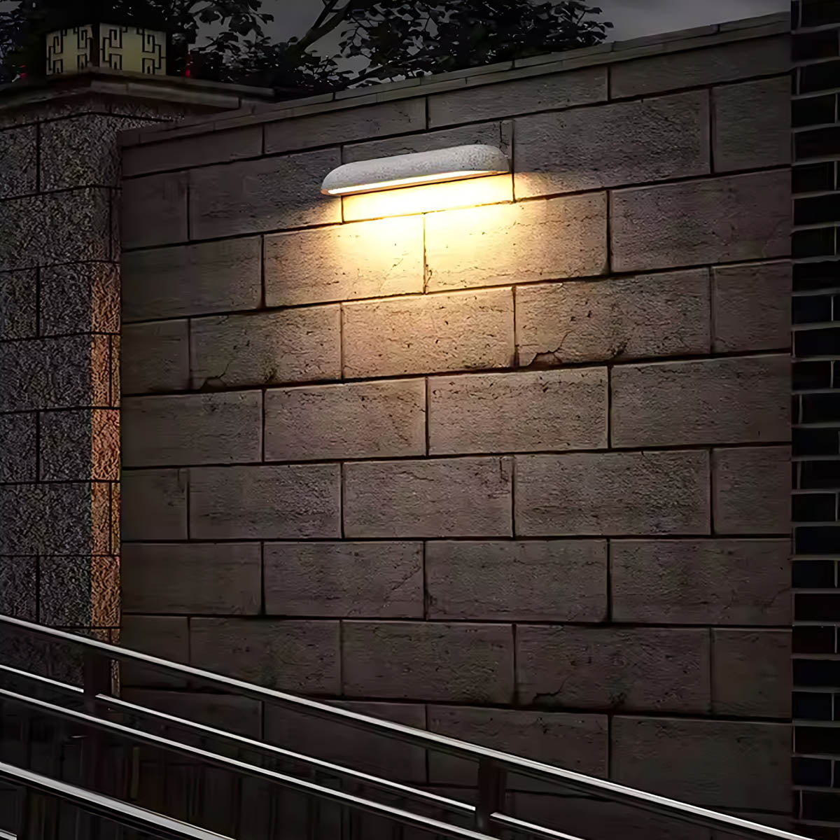 Sherwood Frame Travertine Outdoor Wall Light — gallery image 3