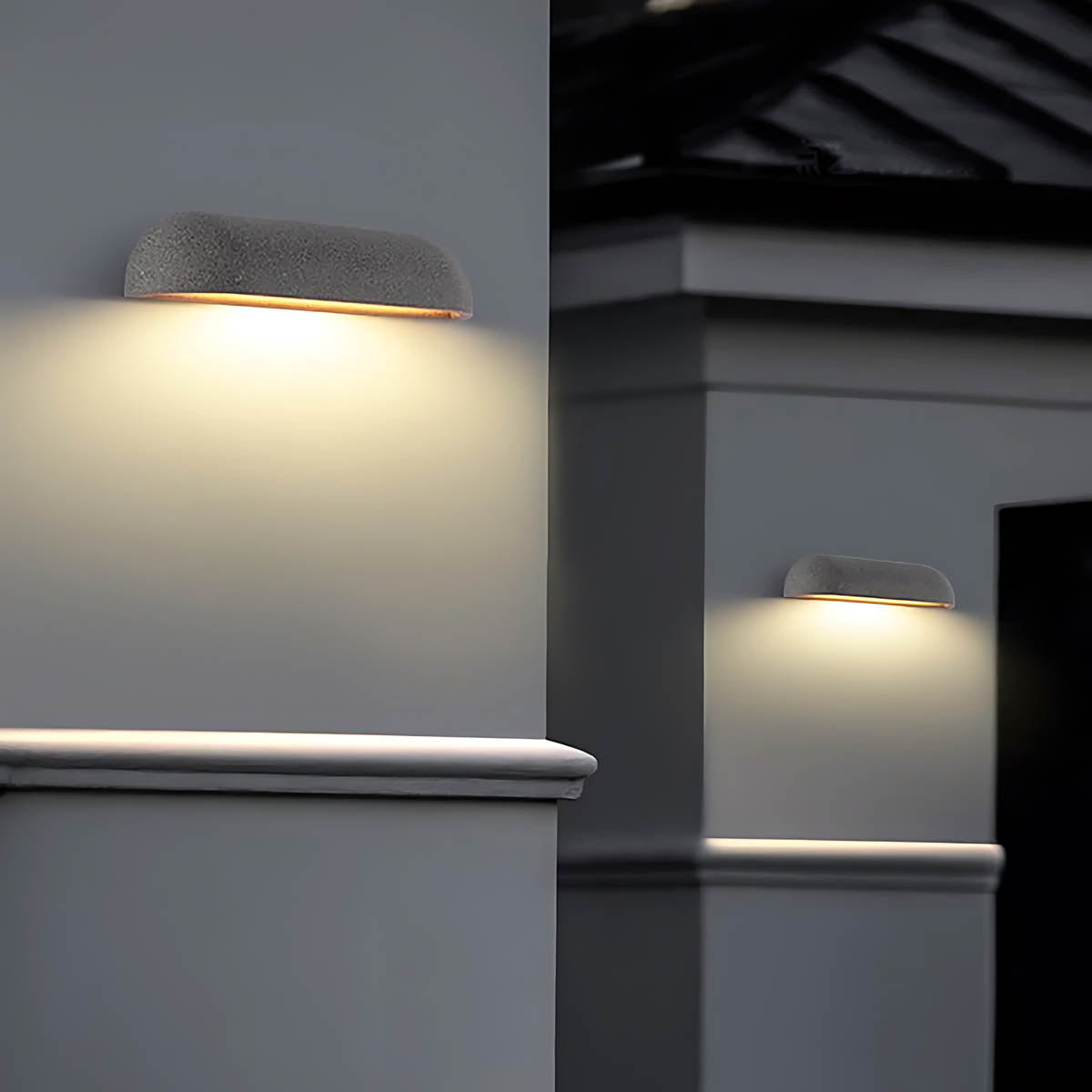 Sherwood Frame Travertine Outdoor Wall Light — gallery image 10
