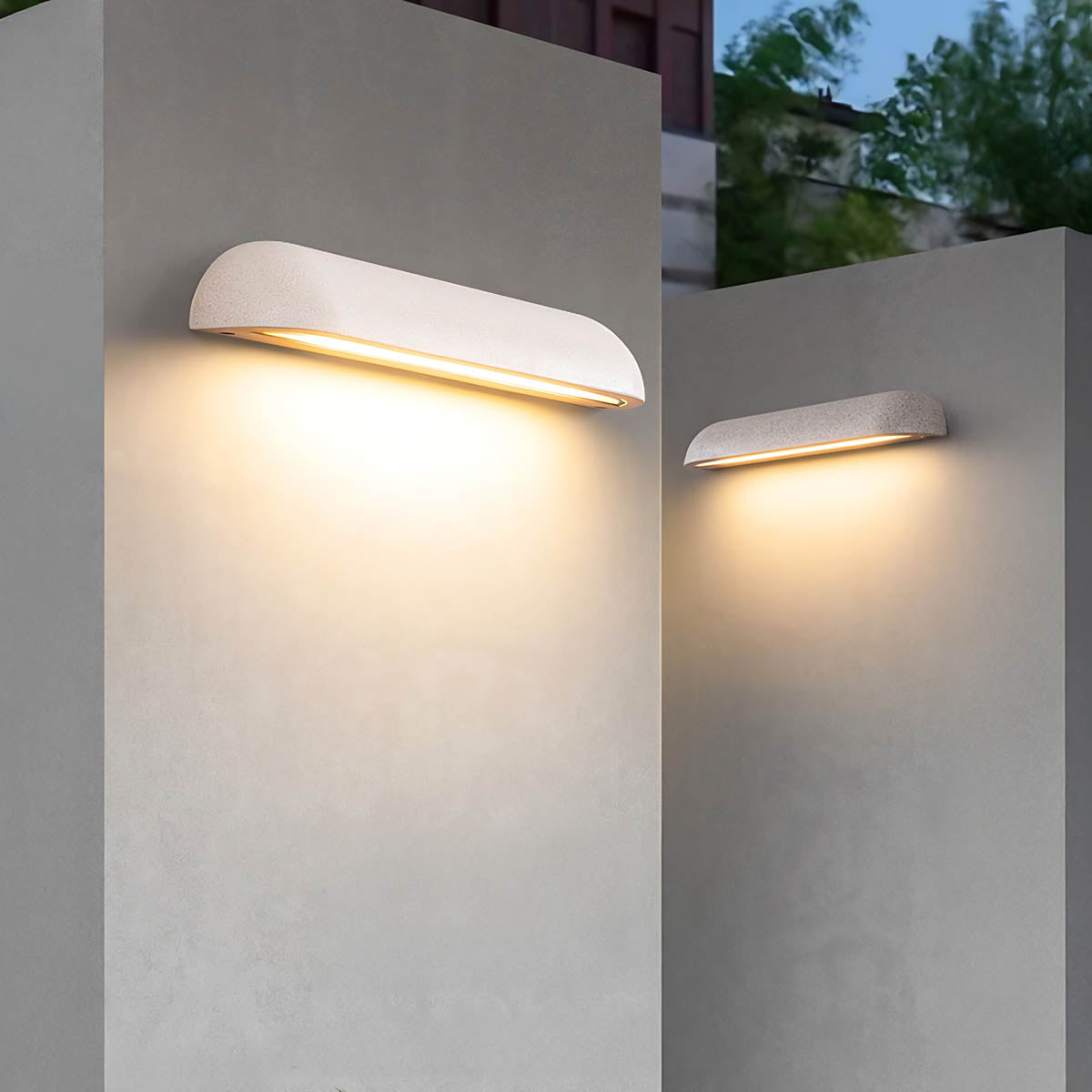 Sherwood Frame Travertine Outdoor Wall Light — gallery image 11