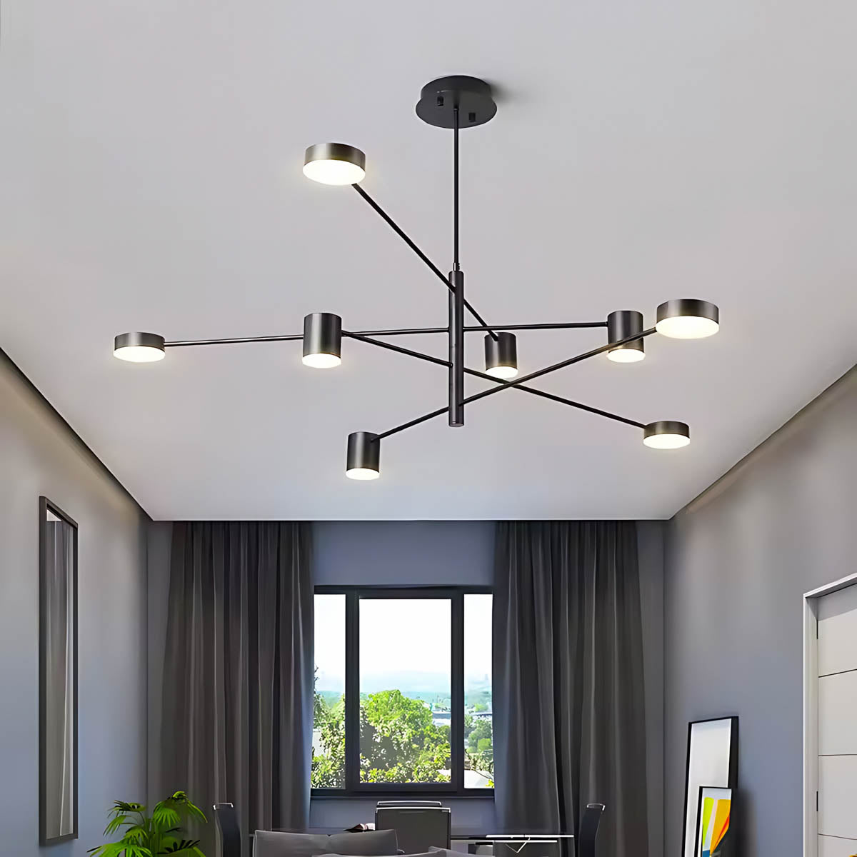 Fairford Frame Aluminum Linear Chandelier — gallery image 13