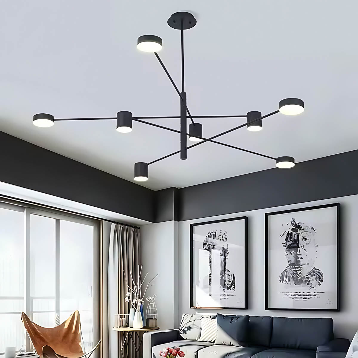 Fairford Frame Aluminum Linear Chandelier — gallery image 14