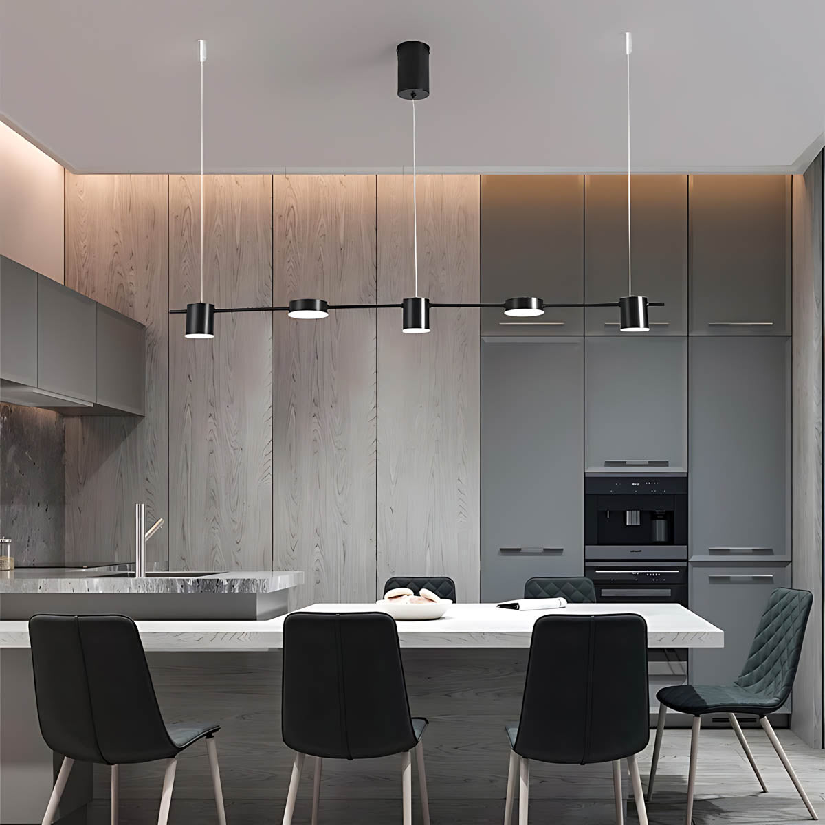 Fairford Frame Aluminum Linear Chandelier — gallery image 8