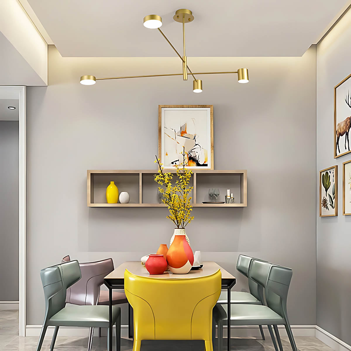 Fairford Frame Aluminum Linear Chandelier — gallery image 5