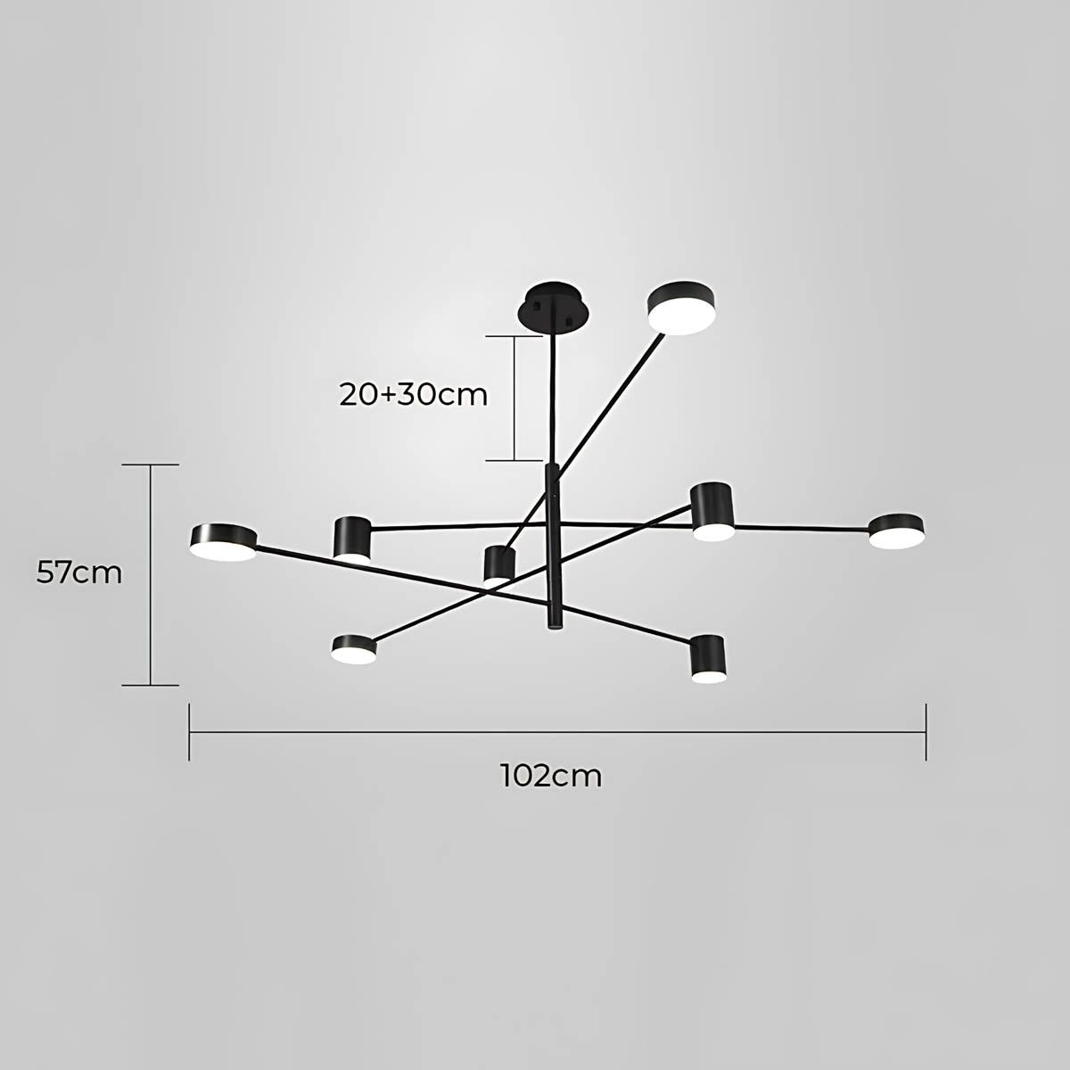Fairford Frame Aluminum Linear Chandelier — gallery image 24