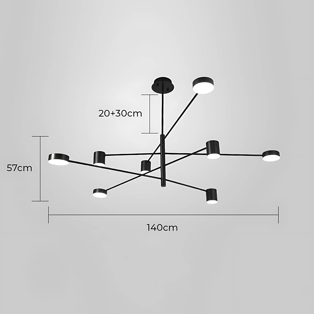 Fairford Frame Aluminum Linear Chandelier — gallery image 25