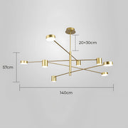 Fairford Frame Aluminum Linear Chandelier — gallery image 33