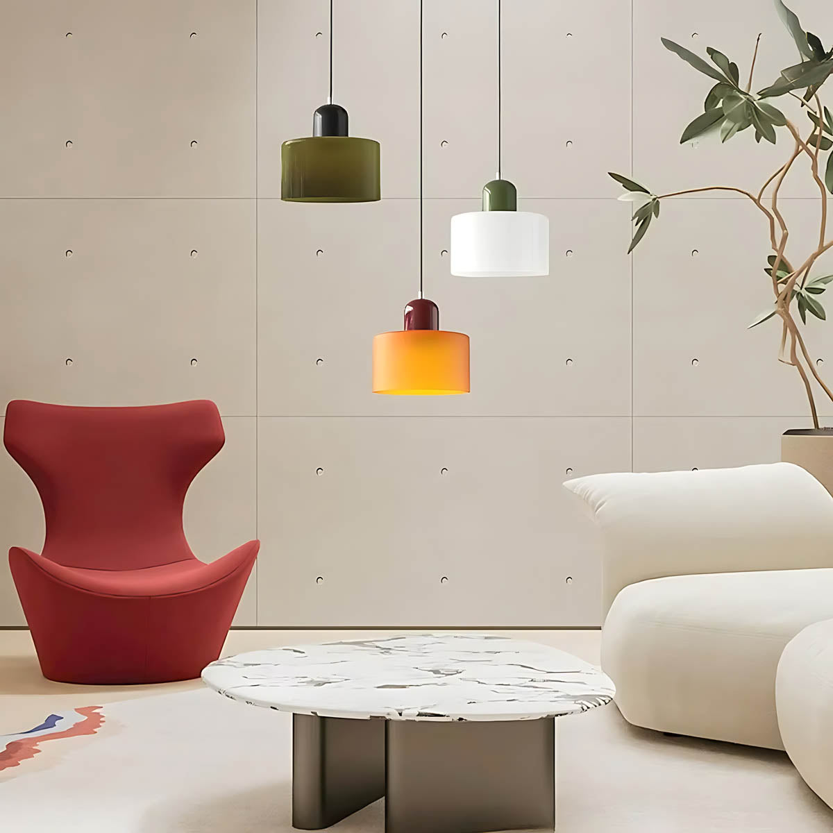 Acorn Frame Glass Pendant Light — gallery image 2