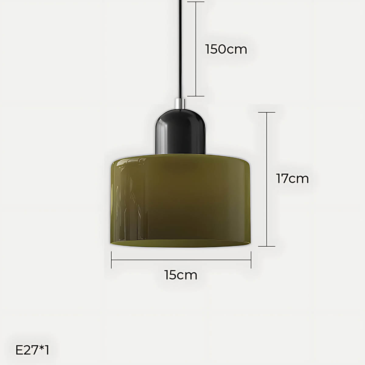Acorn Frame Glass Pendant Light — gallery image 14